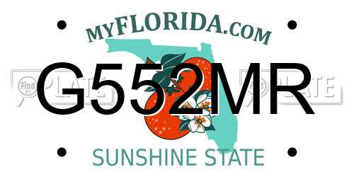 G552MR Florida License Plate