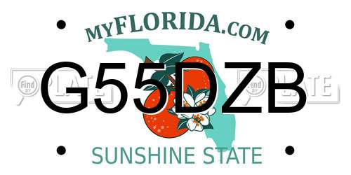 G55DZB Florida License Plate