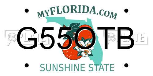G55OTB Florida License Plate