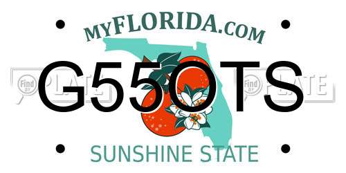 G55OTS Florida License Plate