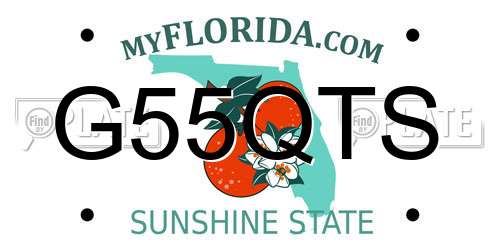 G55QTS Florida License Plate