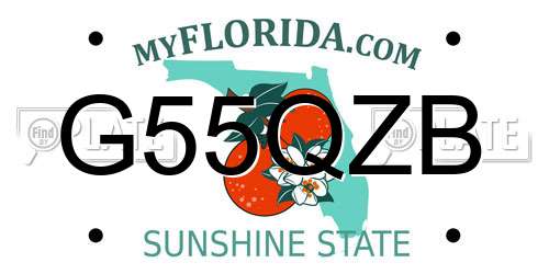 G55QZB Florida License Plate