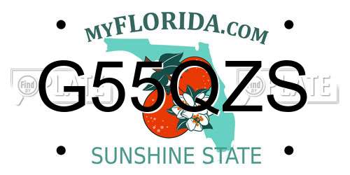 G55QZS Florida License Plate