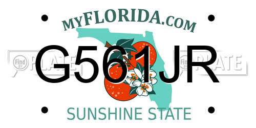 G561JR Florida License Plate