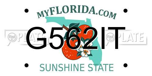 G562IT Florida License Plate