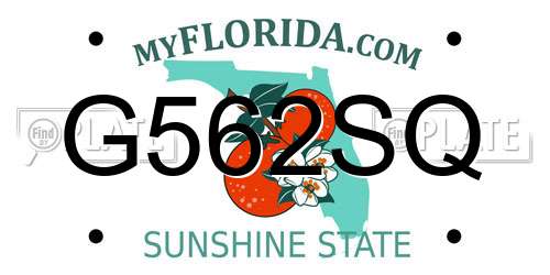 G562SQ Florida License Plate