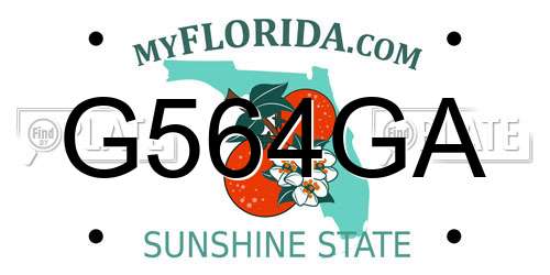 G564GA Florida License Plate