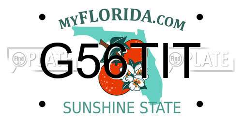 G56TIT Florida License Plate