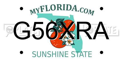 G56XRA Florida License Plate
