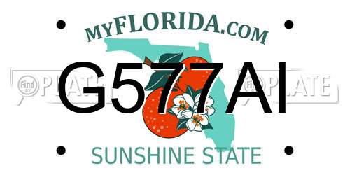 G577AI Florida License Plate