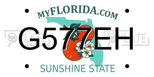 G577EH Florida License Plate