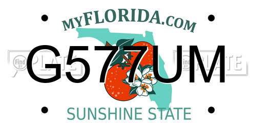 G577UM Florida License Plate