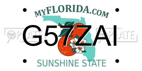 G57ZAI Florida License Plate