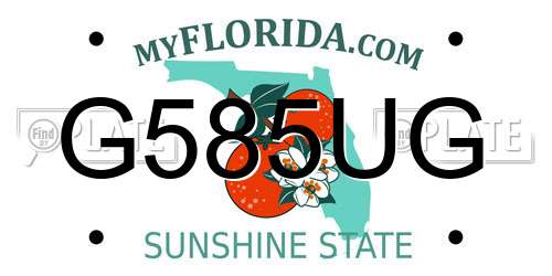 G585UG Florida License Plate