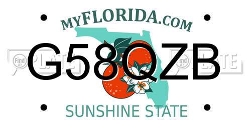 G58QZB Florida License Plate