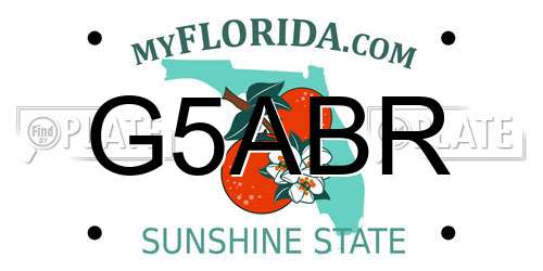 G5ABR Florida License Plate