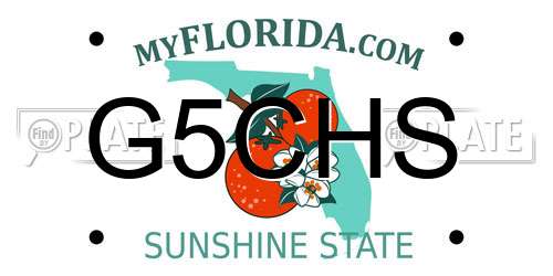 G5CHS Florida License Plate