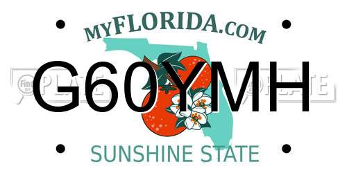 G60YMH Florida License Plate