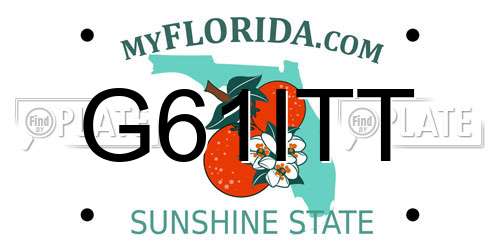 G61ITT Florida License Plate