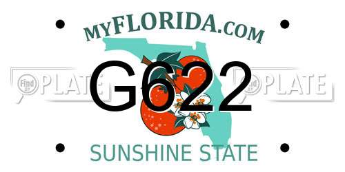 G622 Florida License Plate