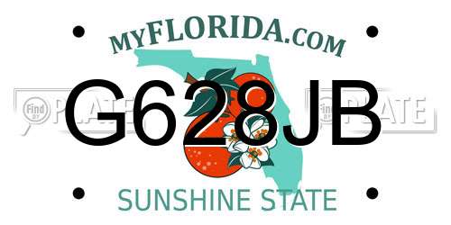 G628JB Florida License Plate
