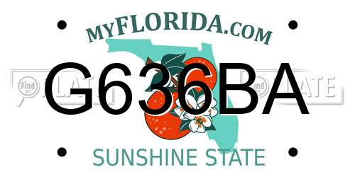 G636BA Florida License Plate