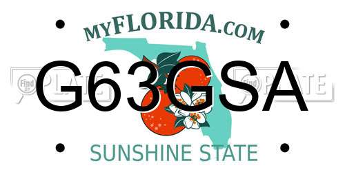 G63GSA Florida License Plate