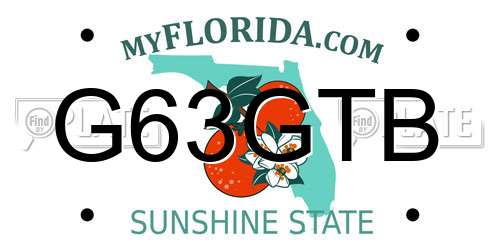 G63GTB Florida License Plate