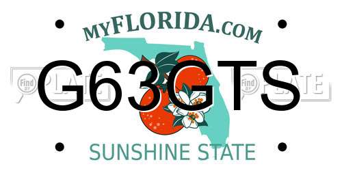 G63GTS Florida License Plate