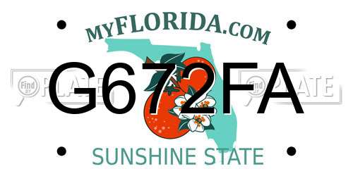 G672FA Florida License Plate