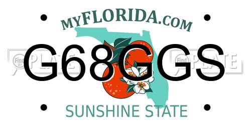 G68GGS Florida License Plate