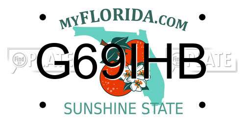 G69IHB Florida License Plate