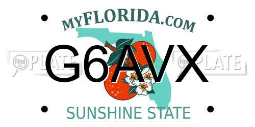 G6AVX Florida License Plate