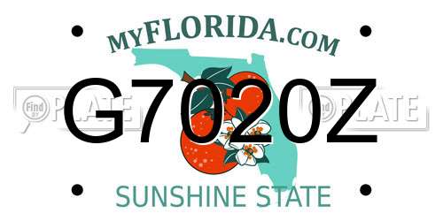 G7020Z Florida License Plate
