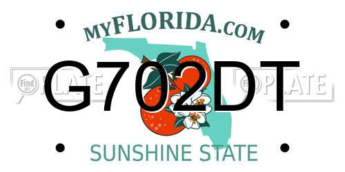 G702DT Florida License Plate