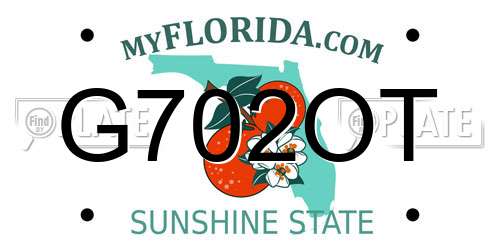 G702OT Florida License Plate
