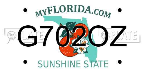 G702OZ Florida License Plate