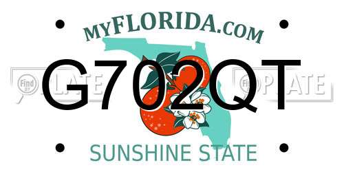 G702QT Florida License Plate