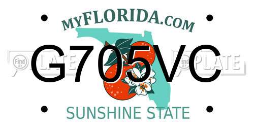 G705VC Florida License Plate