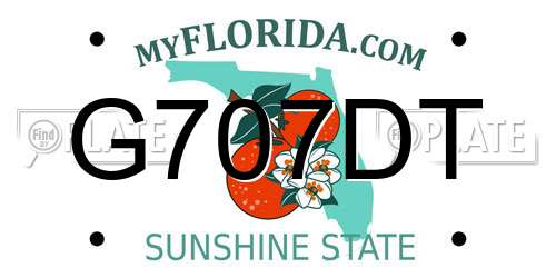 G707DT Florida License Plate