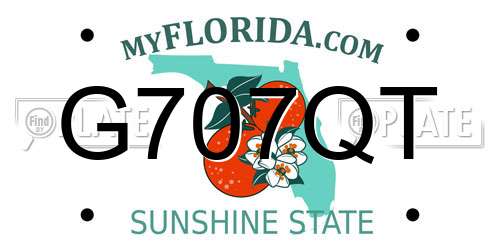 G707QT Florida License Plate