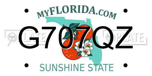G707QZ Florida License Plate