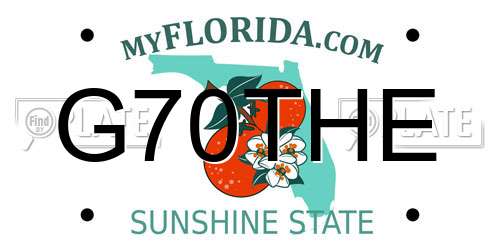 G70THE Florida License Plate