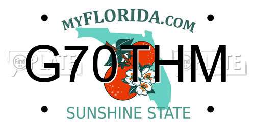 G70THM Florida License Plate
