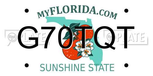 G70TQT Florida License Plate