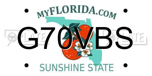 G70VBS Florida License Plate