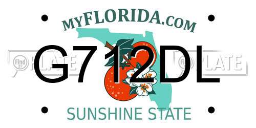 G712DL Florida License Plate