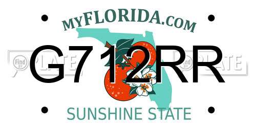 G712RR Florida License Plate