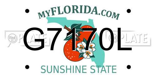 G7170L Florida License Plate