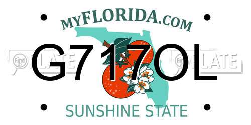 G717OL Florida License Plate